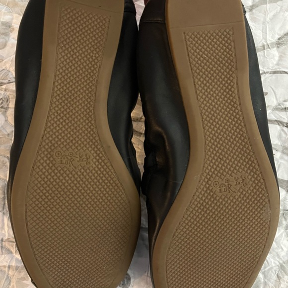 Coach Black Leather Ballet Flats Size 8M - Picture 2 of 7